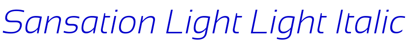 Sansation Light Light Italic الخط
